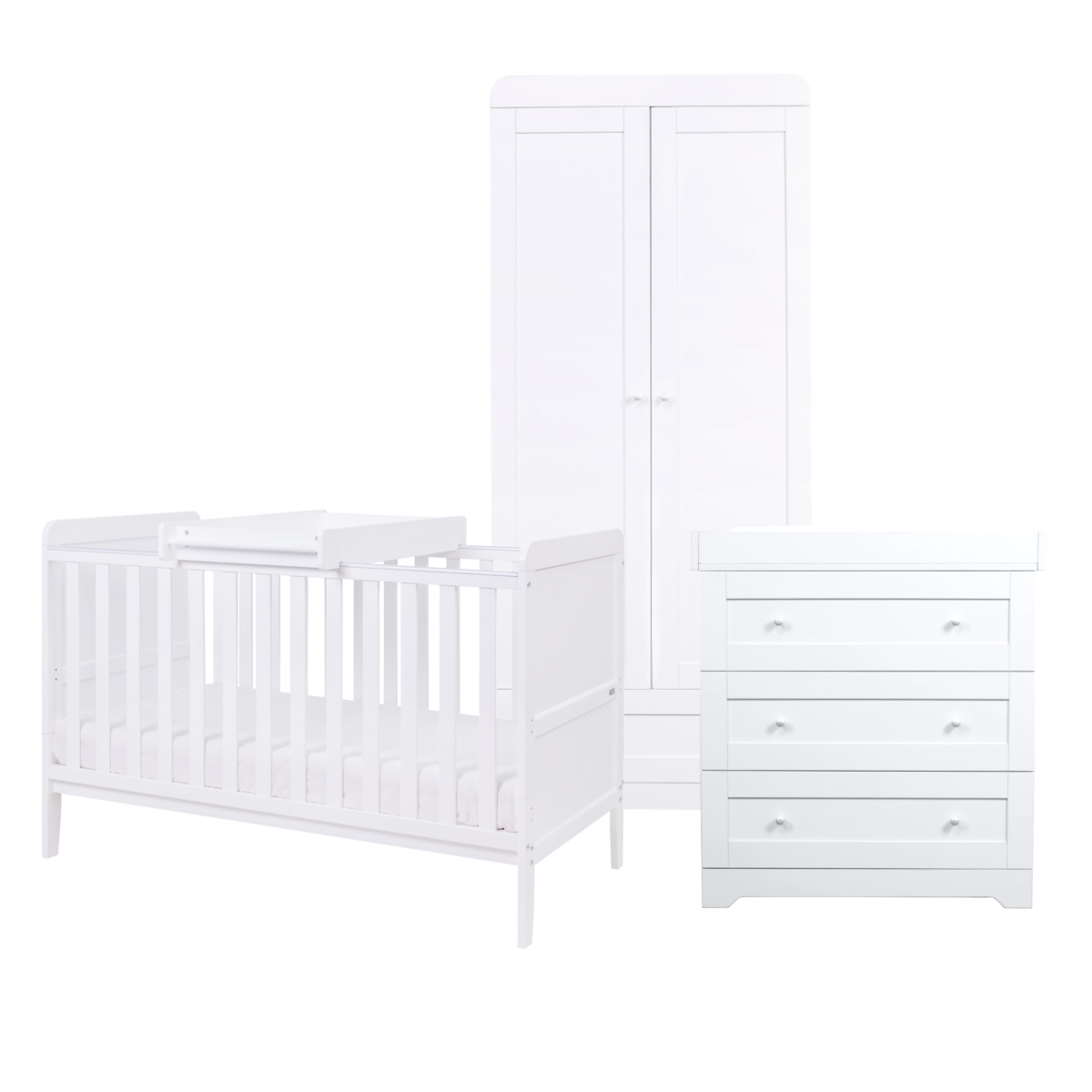 Tutti Bambini Rio 3 Piece Nursery Furniture Set Includes Cot Bed, Chest Changer And Wardrobe - Image 17