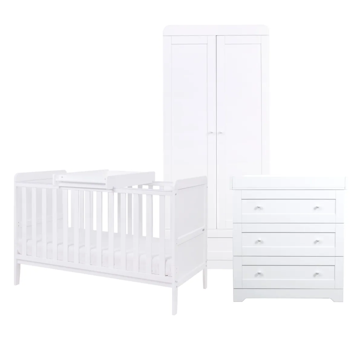 Tutti Bambini Rio 3 Piece Nursery Furniture Set Includes Cot Bed, Chest Changer And Wardrobe - Image 17