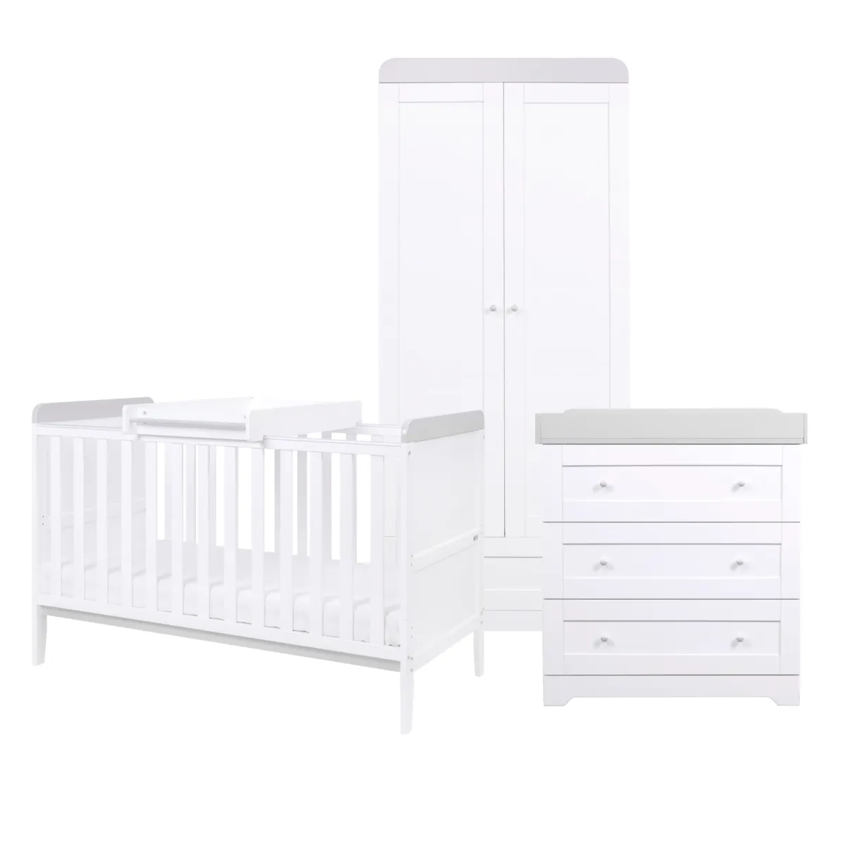 Tutti Bambini Rio 3 Piece Nursery Furniture Set Includes Cot Bed, Chest Changer And Wardrobe - Image 16