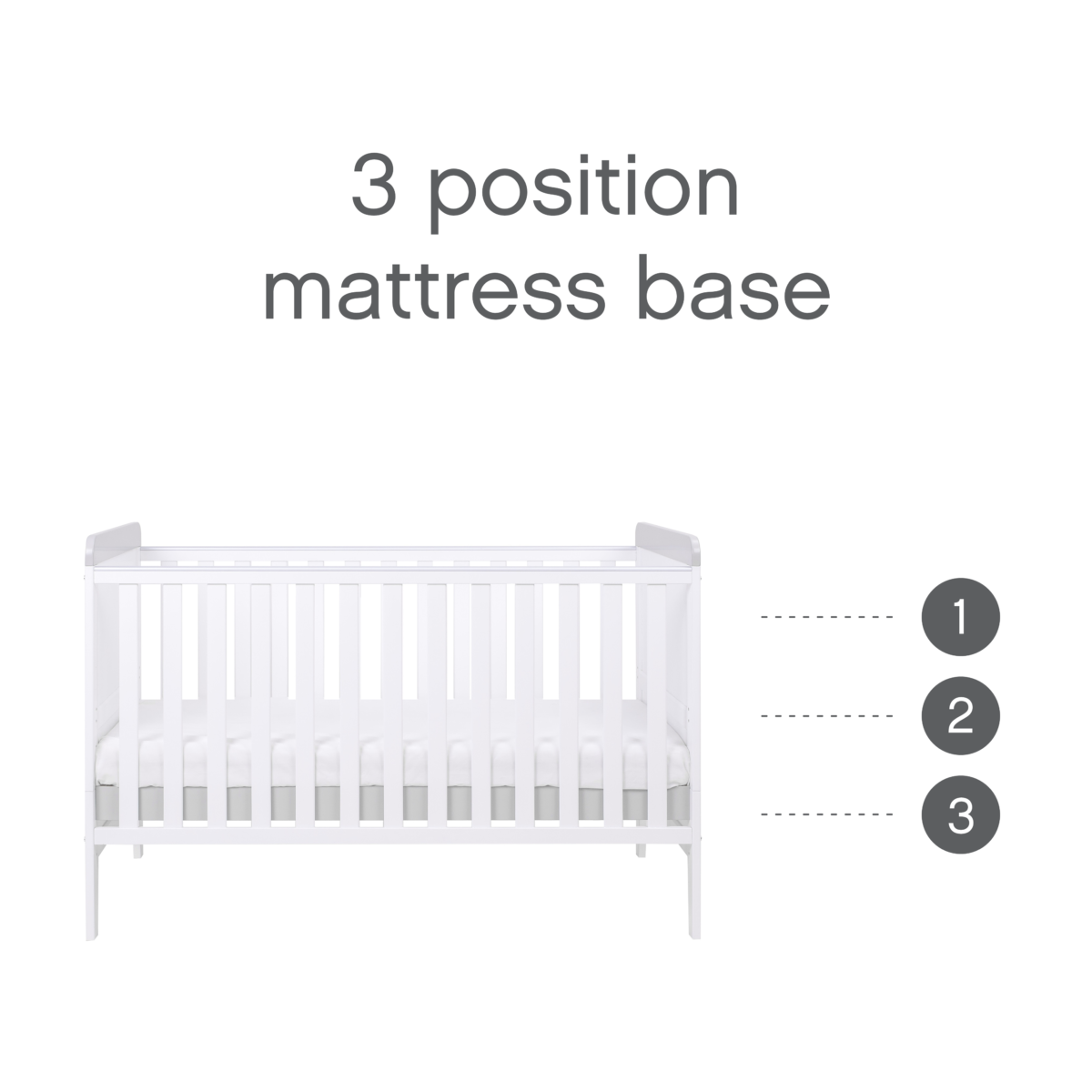 Tutti Bambini Rio 3 Piece Nursery Furniture Set Includes Cot Bed, Chest Changer And Wardrobe - Image 6