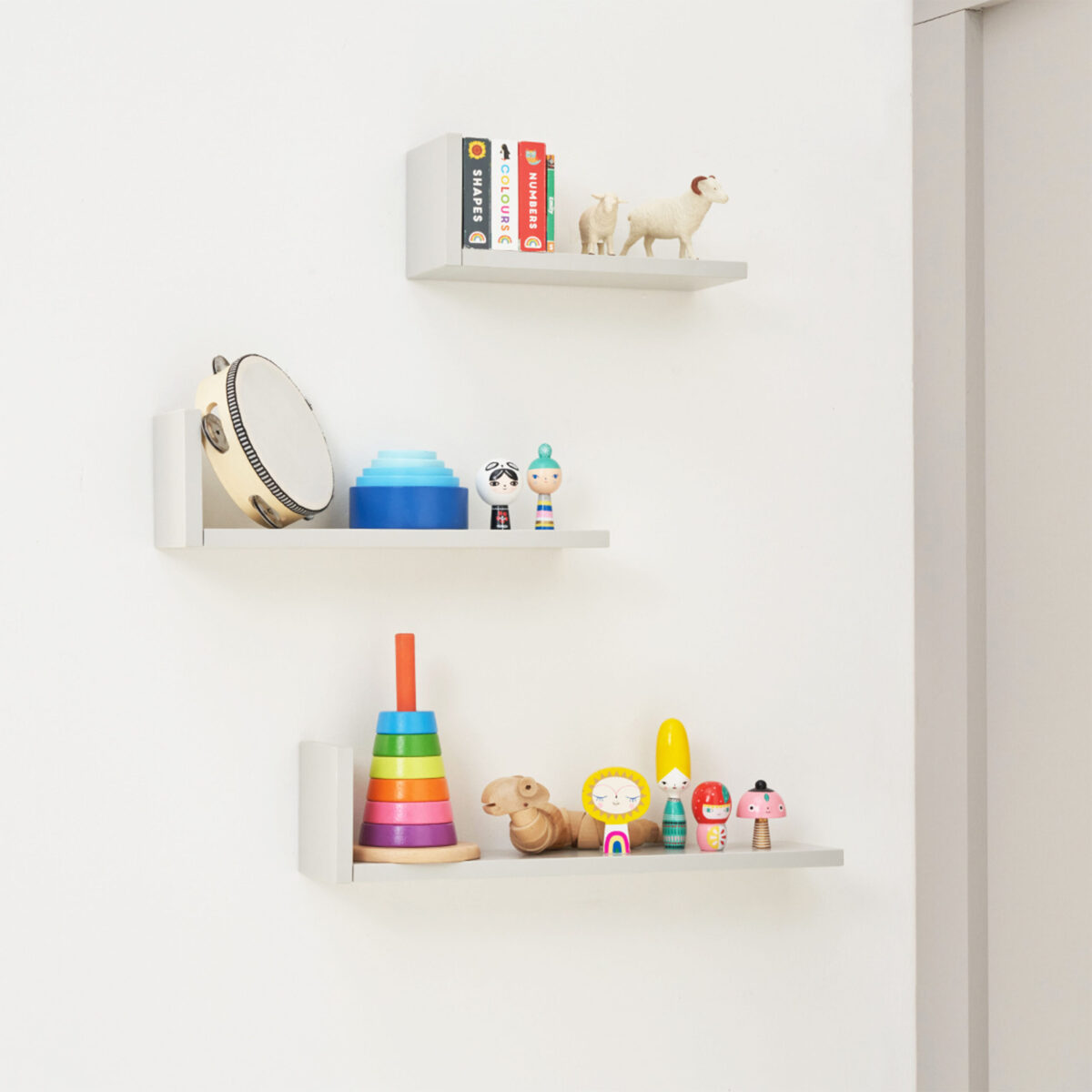Tutti Bambini Rio Set of Three L-Shaped Wall Shelves - Image 6