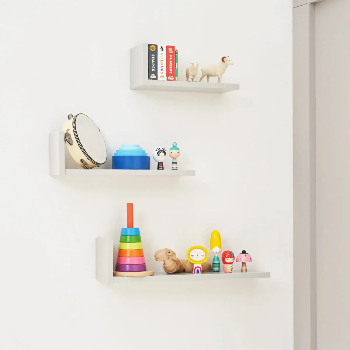 Tutti Bambini Rio Set of Three L-Shaped Wall Shelves - Image 6