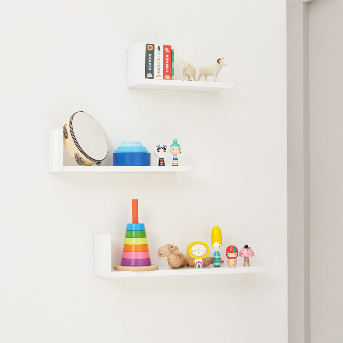 Tutti Bambini Rio Set of Three L-Shaped Wall Shelves - Image 9