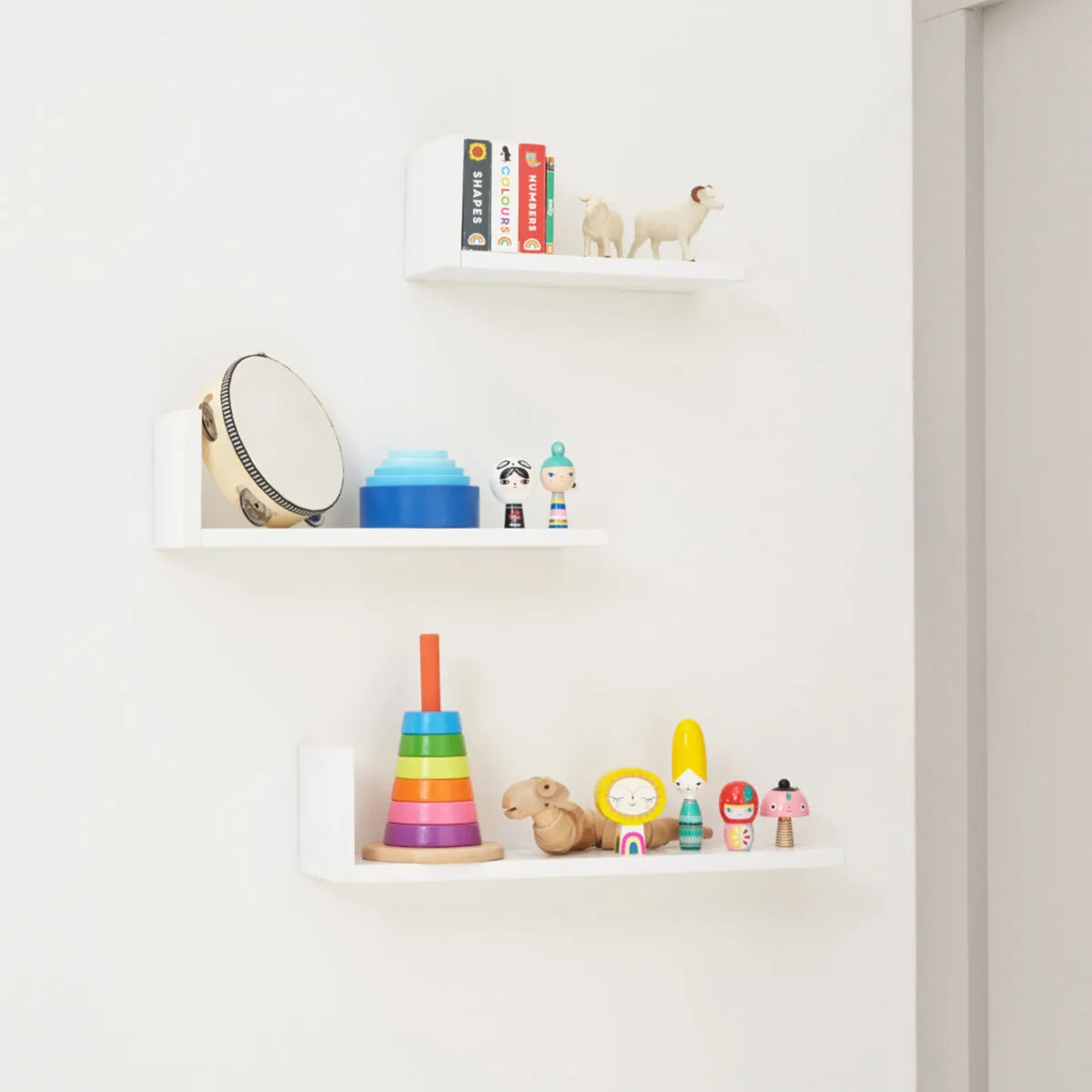 Tutti Bambini Rio Set of Three L-Shaped Wall Shelves - Image 9