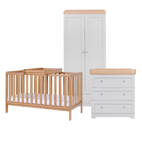 Tutti Bambini Malmo And Rio 3 Piece Nursery Furniture Set Includes Cot Bed, Chest Changer And Wardrobe