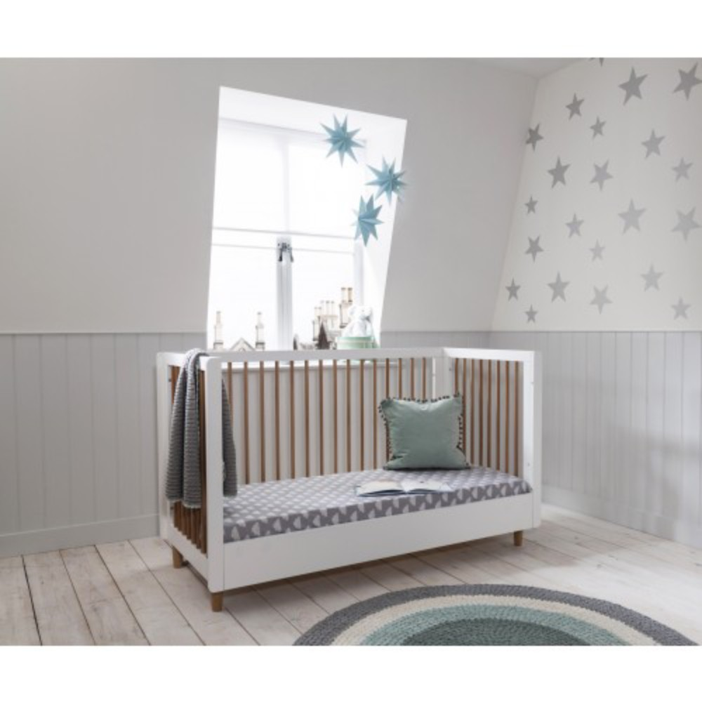 Tutti Bambini Siena 3 in 1 Cot Bed - White & Beech - Image 8