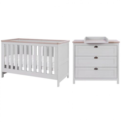 Tutti Bambini Verona 2 Piece Nursery Furniture Set Includes Cot Bed And Chest Changer