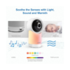 Camera with color light, temperature sensor, soothing sounds, and sleep profile features.