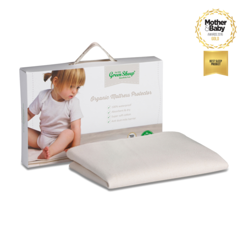The Little Green Sheep Organic Waterproof Moses Basket/Carrycot Mattress Protector - 30x70cm