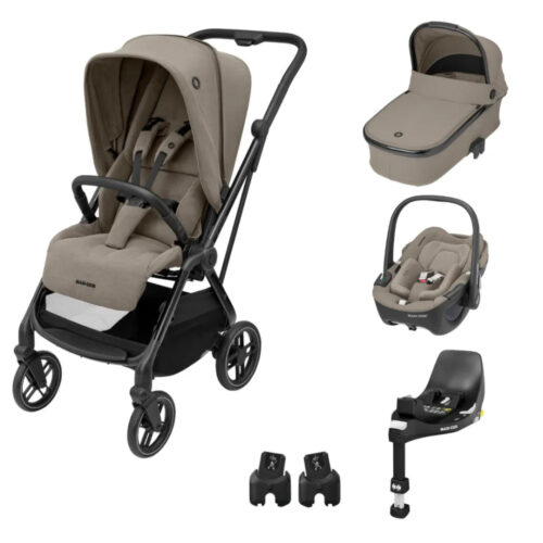 Maxi-Cosi Leona 2 Luxe Travel System Bunlde – Twillic Truffle