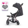 MiniUno TouchFold Stroller Black & Rose Gold