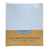 callowesse 2 pack fitted sheets sky cotbed