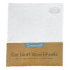 callowesse white cot bed sheets 2 pack