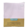 2 pack fitted cot sheets pink