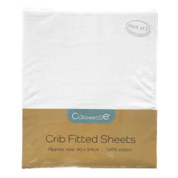 Callowesse crib sheets 2 pack white