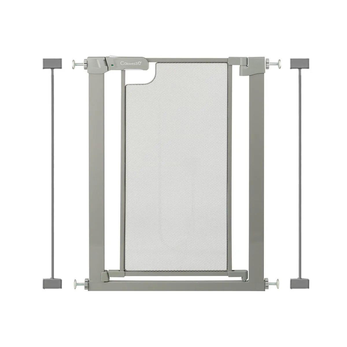 Callowesse Metal Mesh Safety Gate 76-83cm x H76cm Bundle including 2x 7cm Extension || Ash Grey