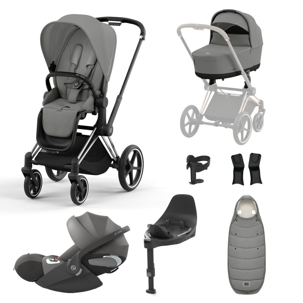 PRIAM Chrome Black Frame - Mirage Grey (2)