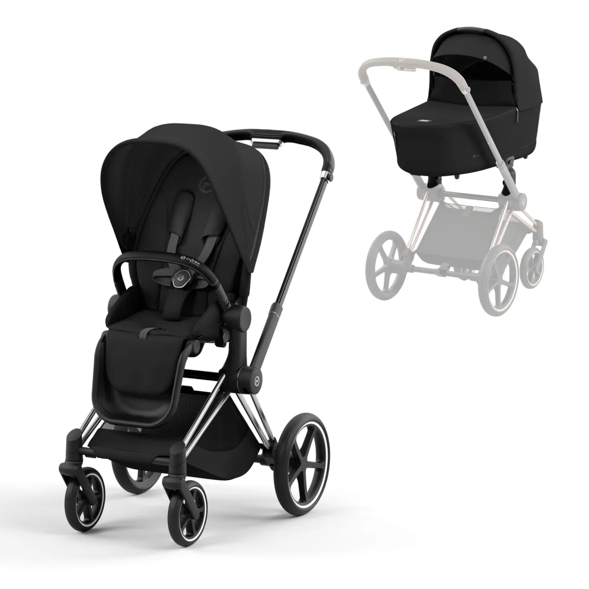 Cybex PRIAM Pushchair and Carrycot 2023 - Sepia Black