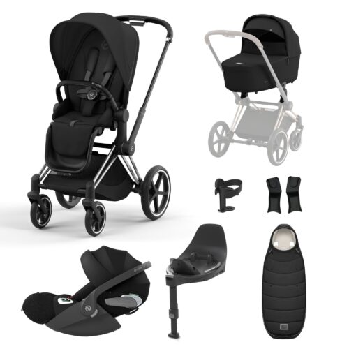 Cybex Priam Travel System & Cloud T Car Seat - Sepia Black