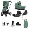 PRIAM Matt Black Black Frame Leaf Green