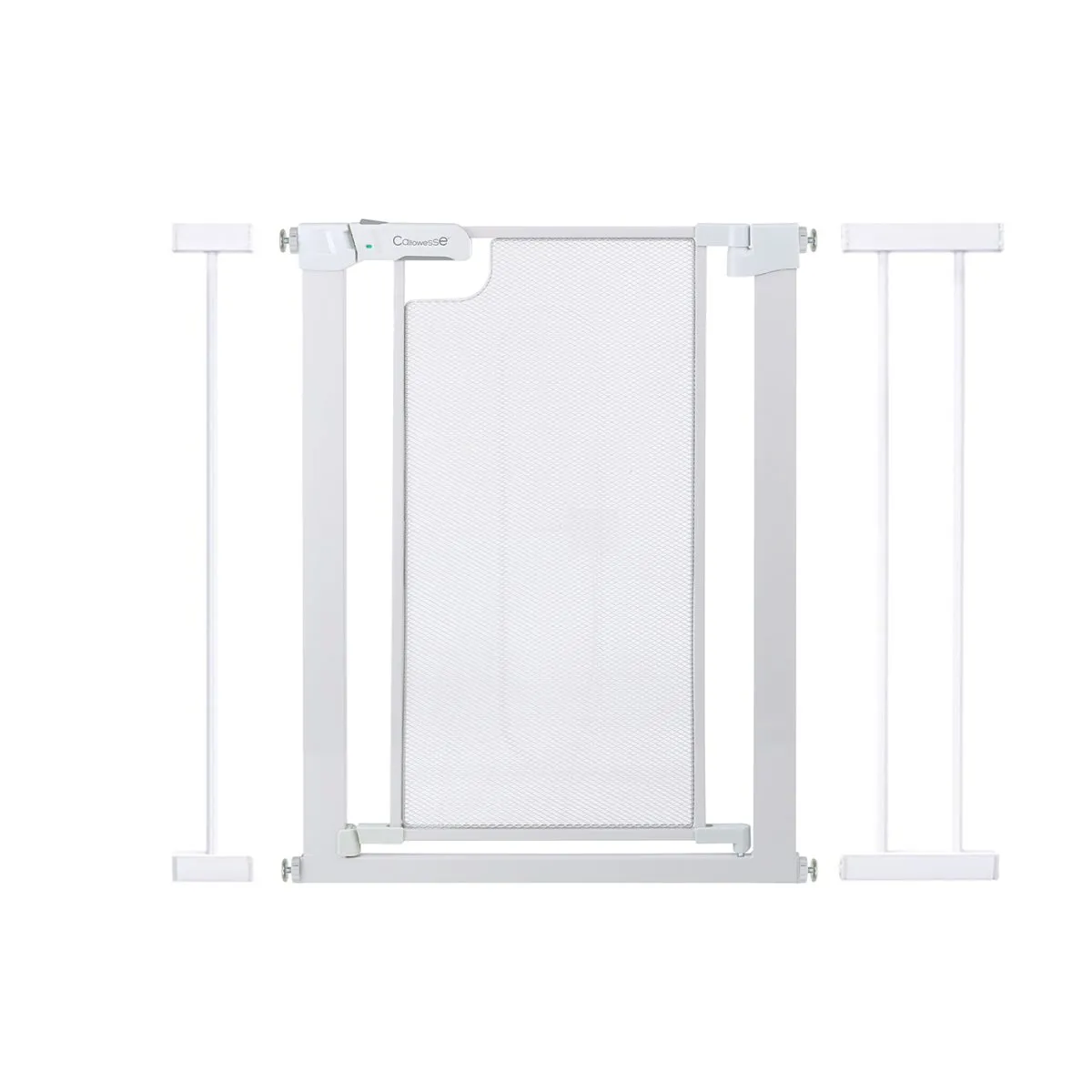 Callowesse Metal Mesh Child Safety Gate Bundle + 7cm & 14cm Extensions - Glacial White