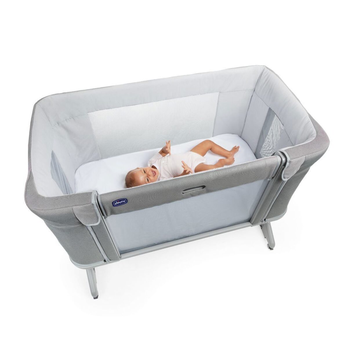 Chicco Next2Me Forever Side-Sleeping Bedside Cot - Moon Grey - Image 9