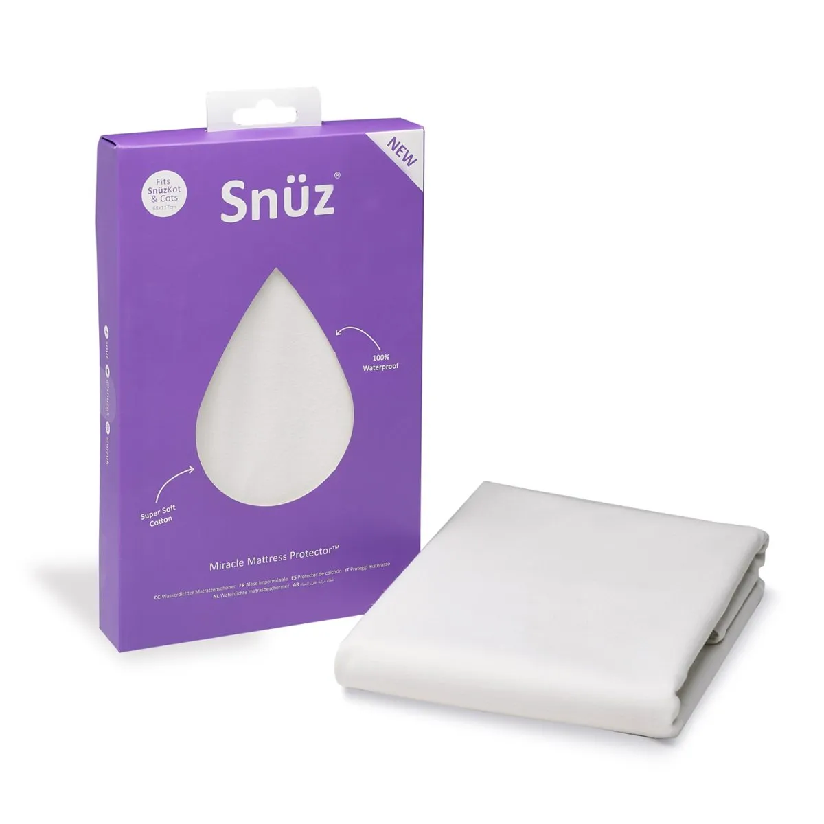 SnuzKot Waterproof Mattress Protector 68cm x 118cm