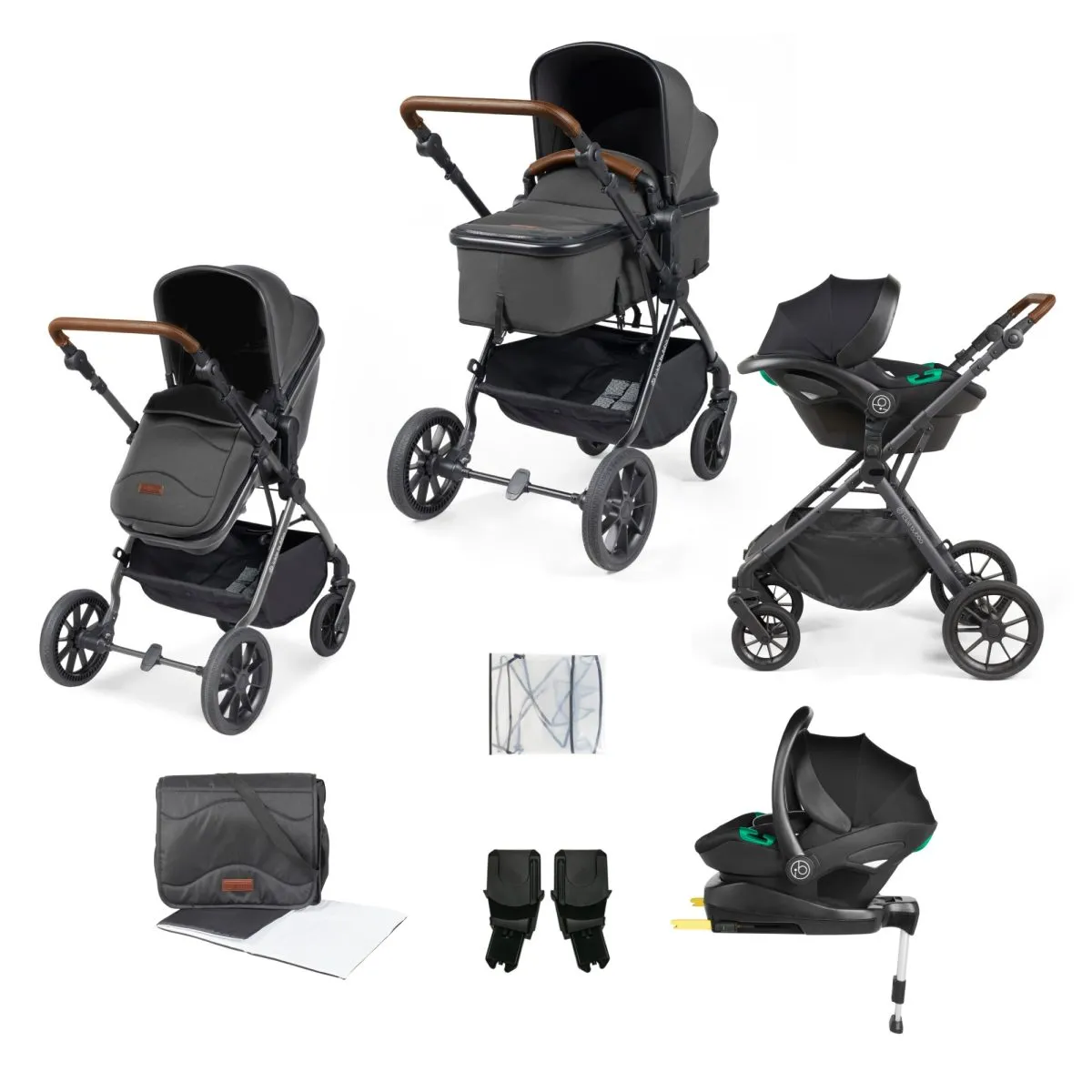 Ickle Bubba Cosmo All in One i-Size Travel System with ISOFIX Base
