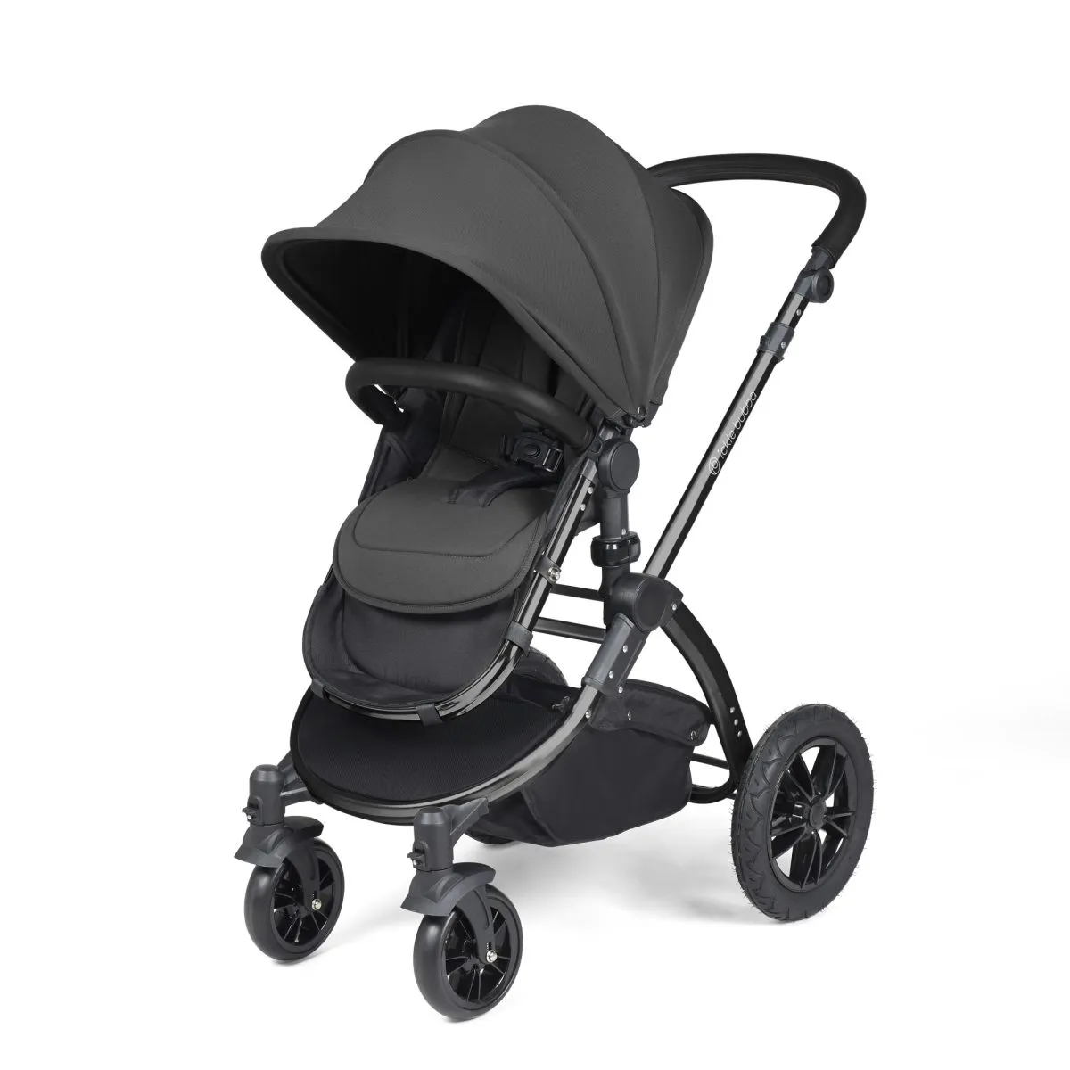 Ickle Bubba Stomp Luxe 3in1 Travel System and ISOFIX Base- Charcoal Grey - Image 6