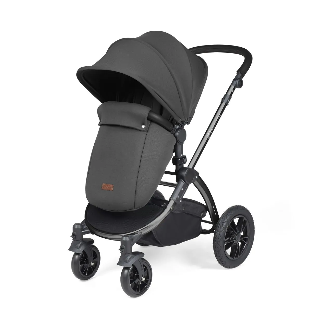 Ickle Bubba Stomp Luxe 3in1 Travel System and ISOFIX Base- Charcoal Grey - Image 8