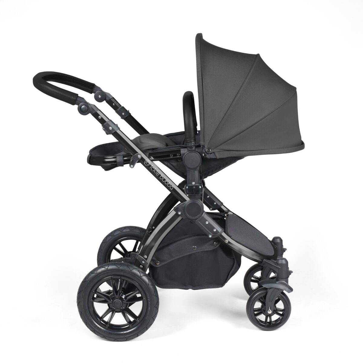 Ickle Bubba Stomp Luxe 3in1 Travel System and ISOFIX Base- Charcoal Grey - Image 10