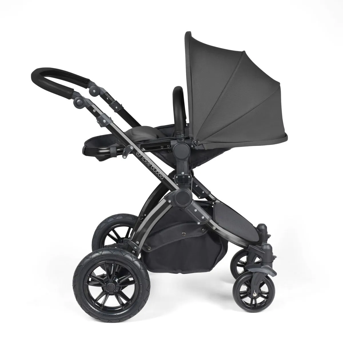 Ickle Bubba Stomp Luxe 3in1 Travel System and ISOFIX Base- Charcoal Grey - Image 10