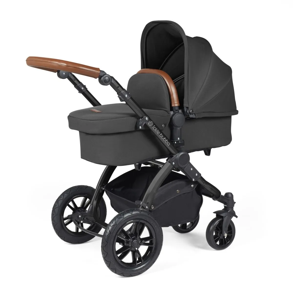 Ickle Bubba Stomp Luxe 3in1 Travel System and ISOFIX Base- Charcoal Grey - Image 11