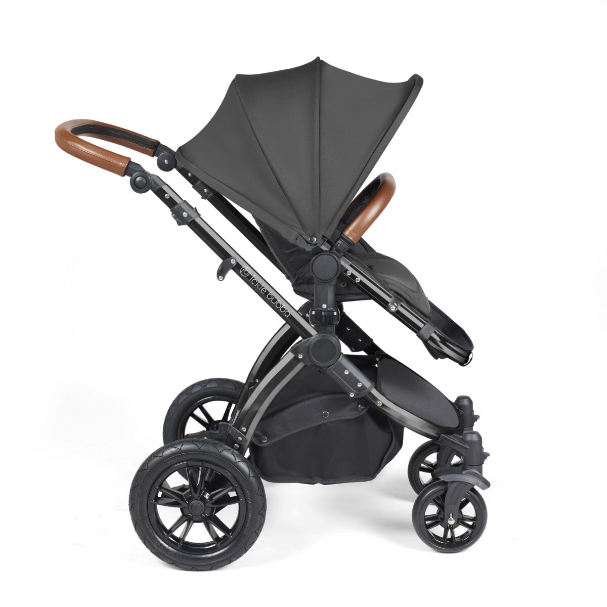 Ickle Bubba Stomp Luxe 3in1 Travel System and ISOFIX Base- Charcoal Grey - Image 16