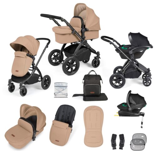 Ickle Bubba Stomp Luxe 3in1 Travel System and ISOFIX Base - Desert