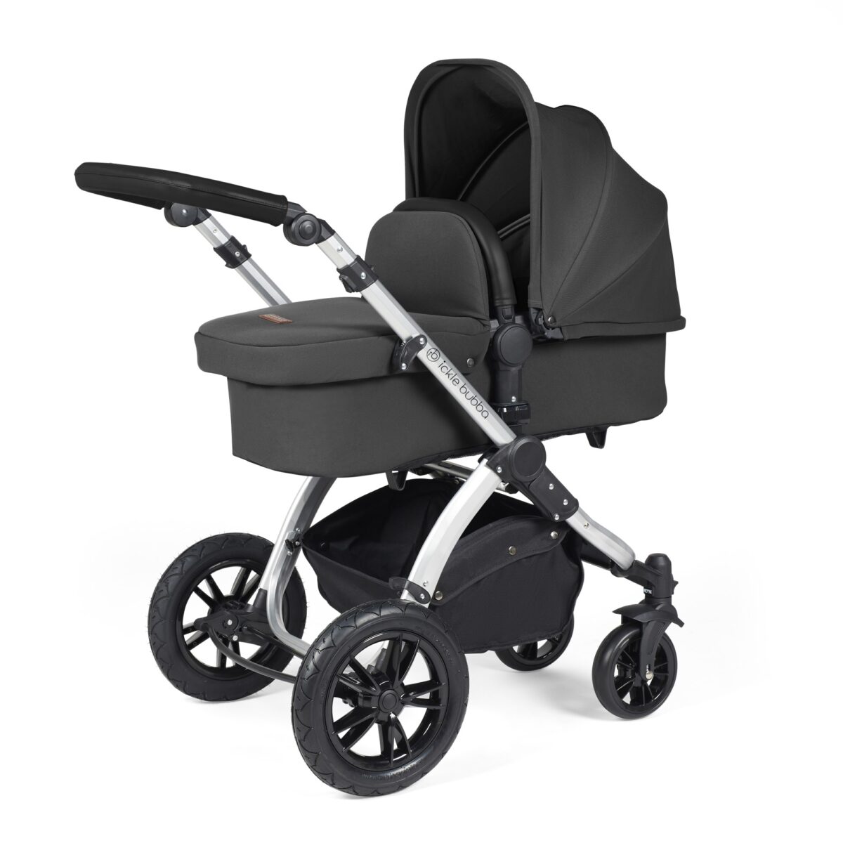 Ickle Bubba Stomp Luxe 3in1 Travel System and ISOFIX Base- Charcoal Grey - Image 20