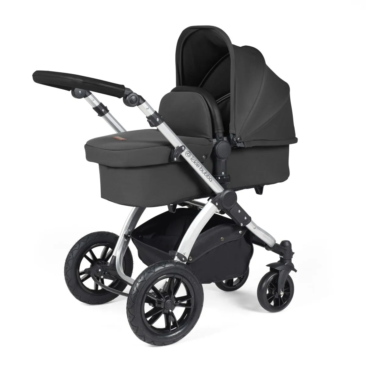 Ickle Bubba Stomp Luxe 3in1 Travel System and ISOFIX Base- Charcoal Grey - Image 20