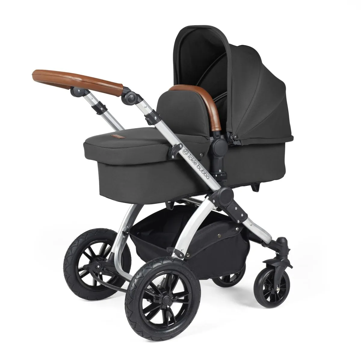 Ickle Bubba Stomp Luxe 3in1 Travel System and ISOFIX Base- Charcoal Grey - Image 28