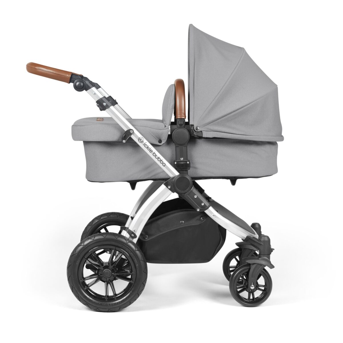 Ickle Bubba Stomp Luxe 3in1 Travel System and ISOFIX Base - Pearl Grey - Image 3