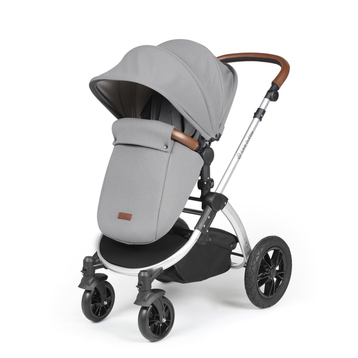 Ickle Bubba Stomp Luxe 3in1 Travel System and ISOFIX Base - Pearl Grey - Image 2