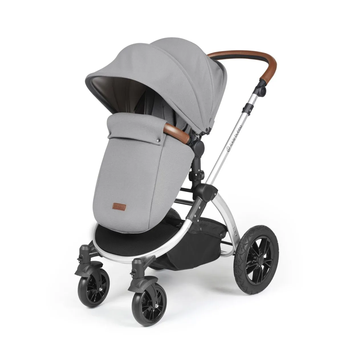 Ickle Bubba Stomp Luxe 3in1 Travel System and ISOFIX Base - Pearl Grey - Image 2