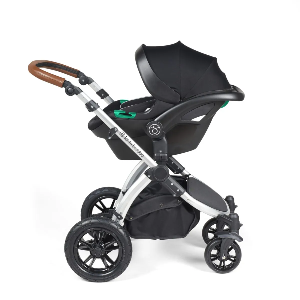 Ickle Bubba Stomp Luxe 3in1 Travel System and ISOFIX Base - Pearl Grey - Image 4