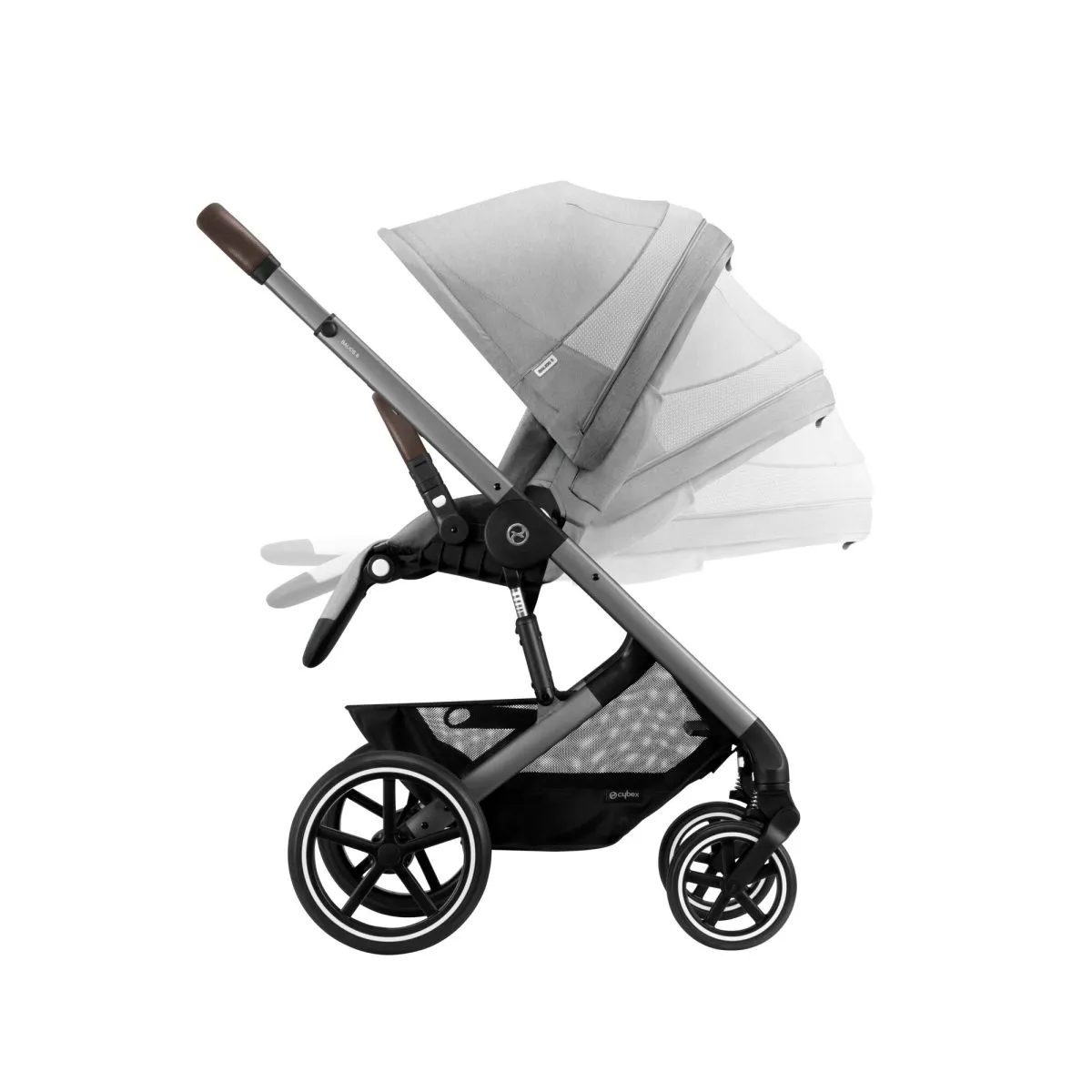 Cybex Balios S Lux Pushchair, Carrycot, Cybex Cloud T i-Size Car Seat & ISOFIX Base 10 Piece Travel System Bundle - Image 5