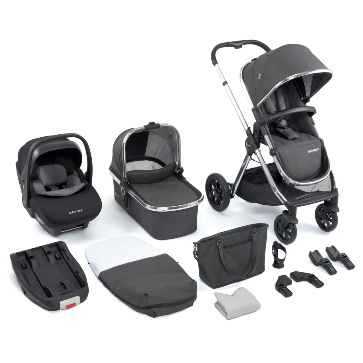 Memore-V2-Travel-System-13-Piece-Pecan-i-Size-CHROME-1-scaled