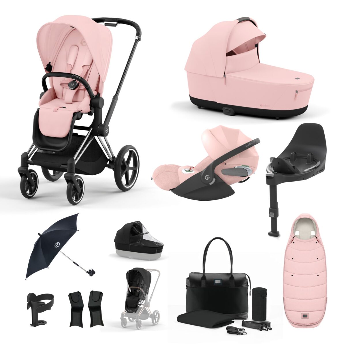 PRIAM Chrome Black Frame - Peach Pink