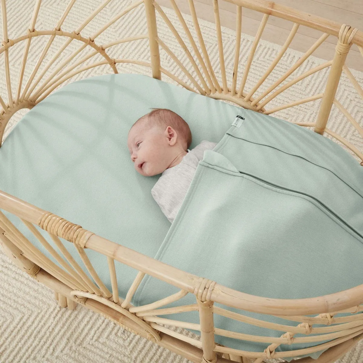 ergoPouch Organic Crib Tuck Sheet - Sage - Image 3
