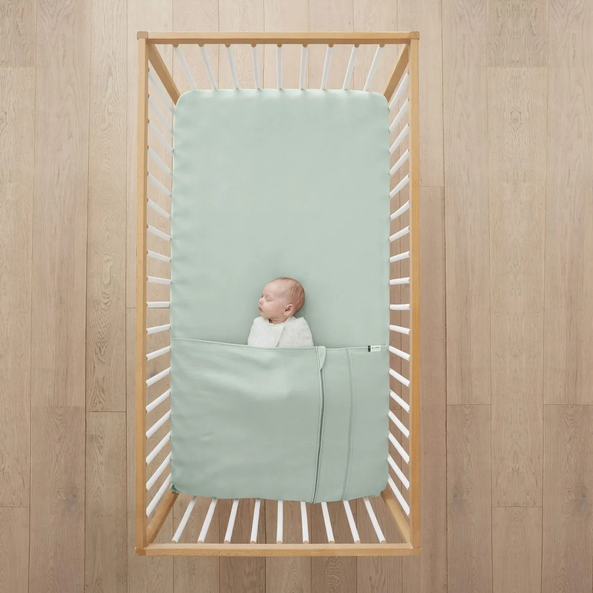 ergoPouch Organic Crib Tuck Sheet - Sage - Image 9