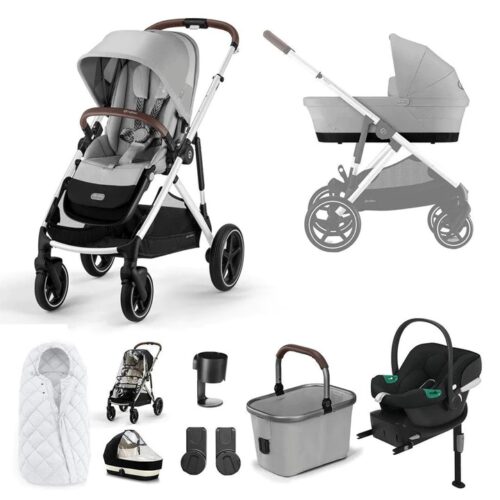 Cybex Gazelle S All-in-One Travel System + Aton B2 Car Seat & Base | 11-Piece Bundle