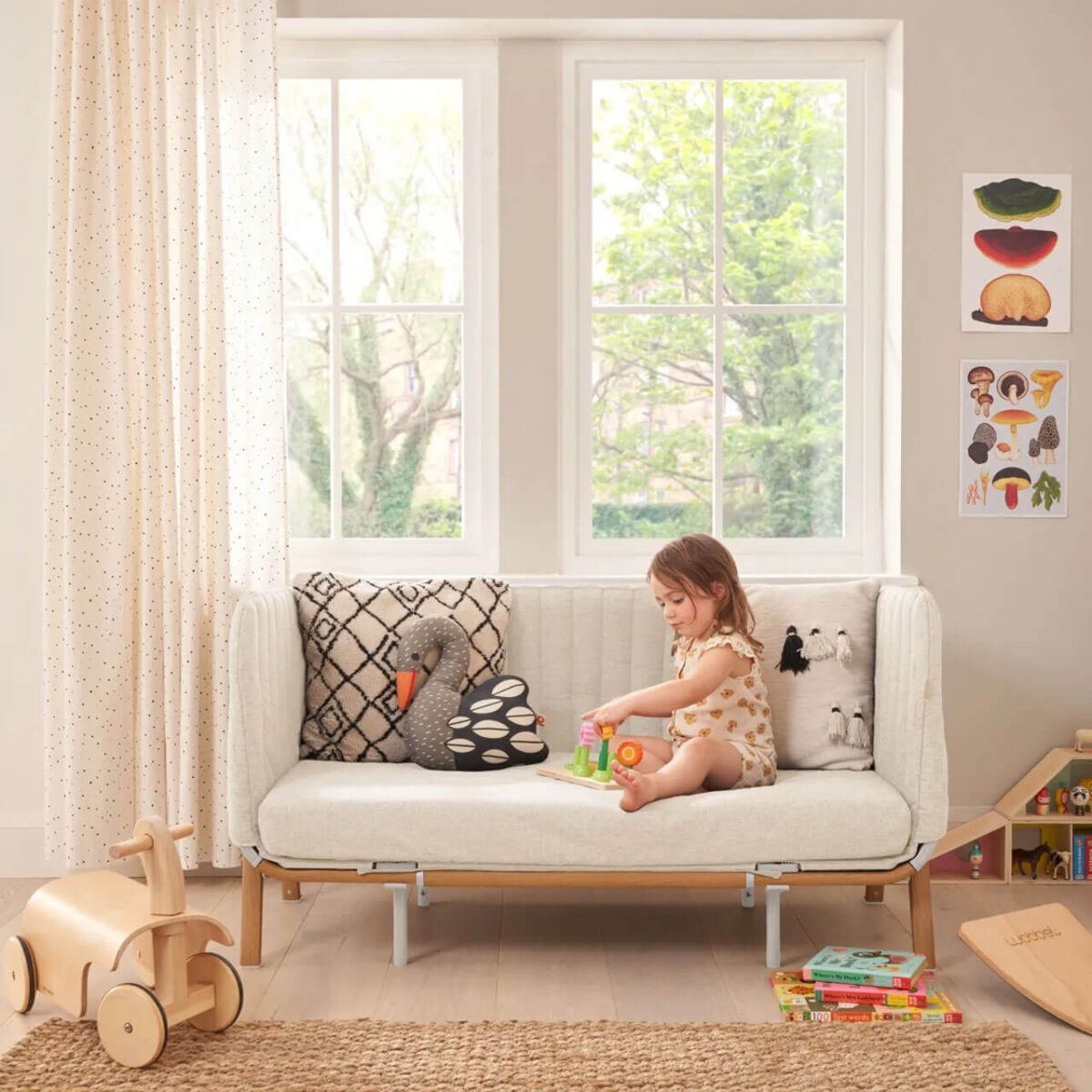 Tutti Bambini Cozee XL Junior Bed & Sofa Expansion Pack – Scandinavian Walnut & Ecru - Image 5