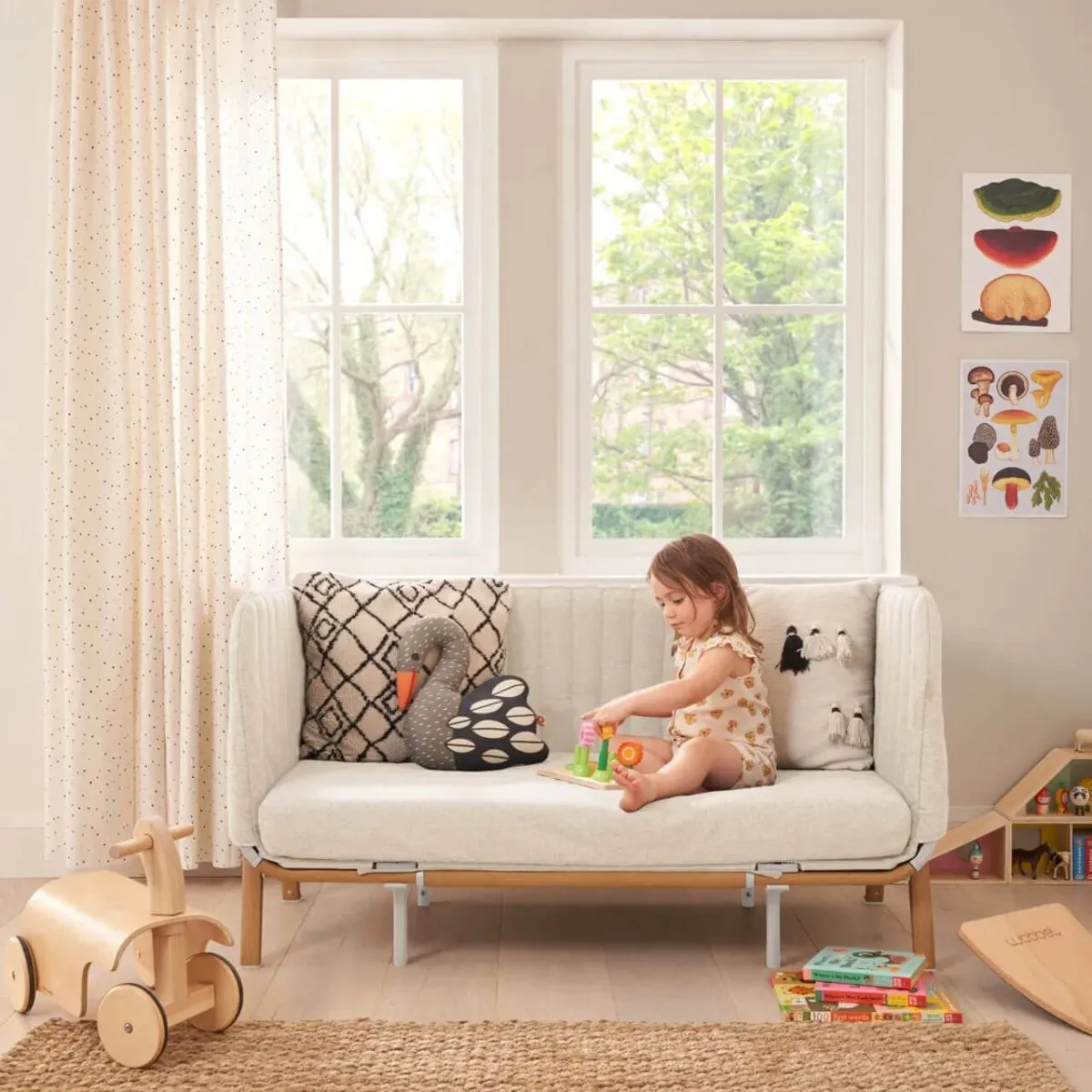 Tutti Bambini Cozee XL Junior Bed & Sofa Expansion Pack – Scandinavian Walnut & Ecru - Image 5